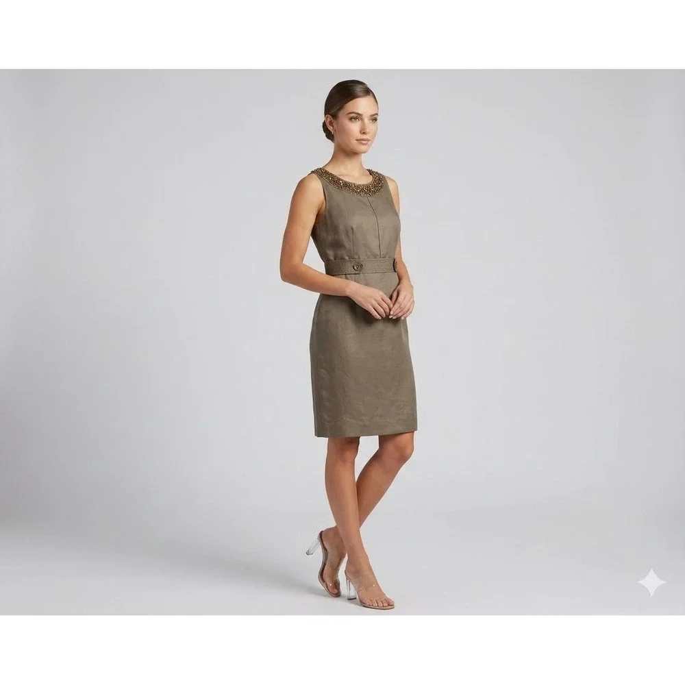 bronze wedding guest dress S Sheath Column Stretch Satin Formal Crafted from soft Easelle Elegant Halter Neck Waist